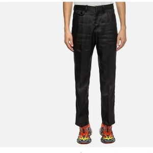 Burberry Zip Detailed Linen Blend Pants